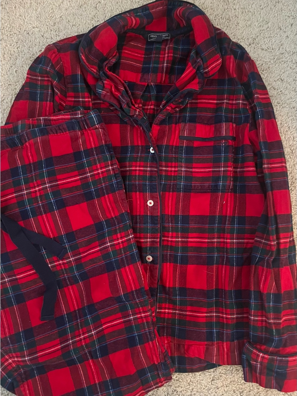 Vineyard Vines Women’s Flannel Pajama Set, Size Small